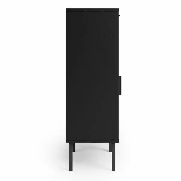 Dunelm Winslow Medium Cabinet Black Rattan - Image 4