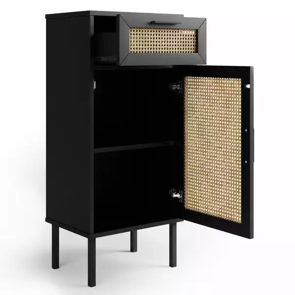 Dunelm Winslow Medium Cabinet Black Rattan - Image 5