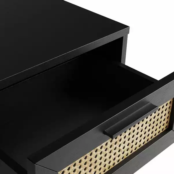 Dunelm Winslow Medium Cabinet Black Rattan - Image 6