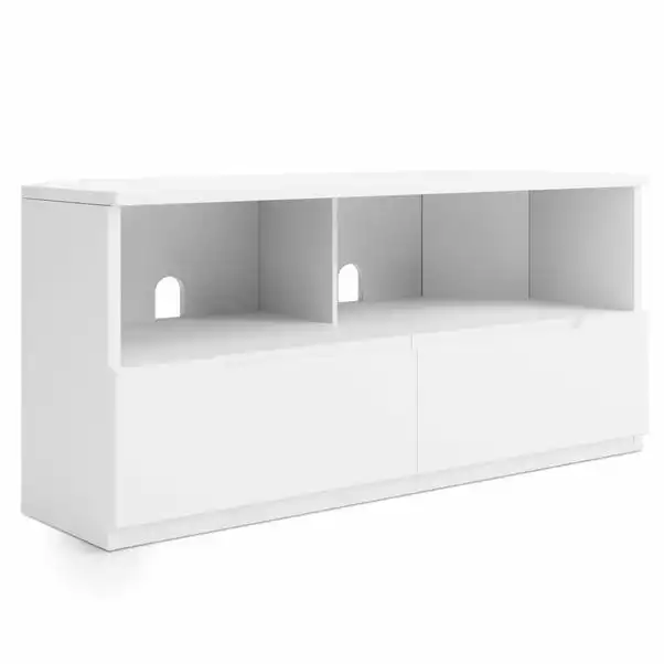 Dunelm Larson Corner TV Unit White - Image 2