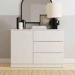 Dunelm Larson Small Sideboard White