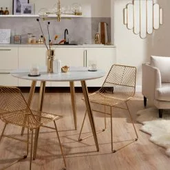 Dunelm Kendall Faux Marble Round Dining Table