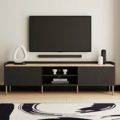 Dunelm Georgi Extra Wide TV Unit Black