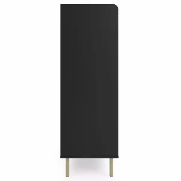 Dunelm Georgi Vinyl Cabinet Black - Image 4