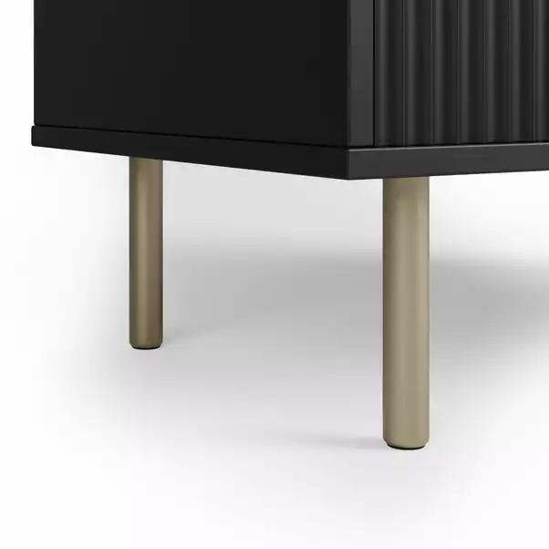 Dunelm Georgi Vinyl Cabinet Black - Image 6