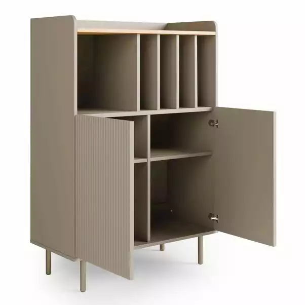 Dunelm Georgi Vinyl Cabinet Natural - Image 5