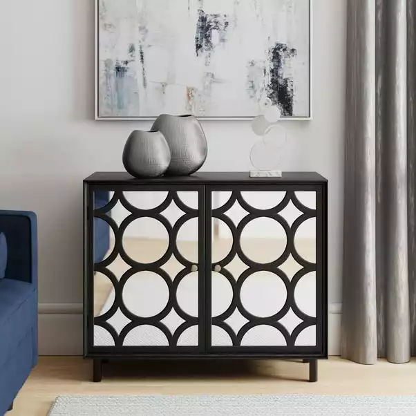 Dunelm Delphi Black Small Sideboard