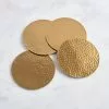 Dunelm Gold Hammered Barware Coasters
