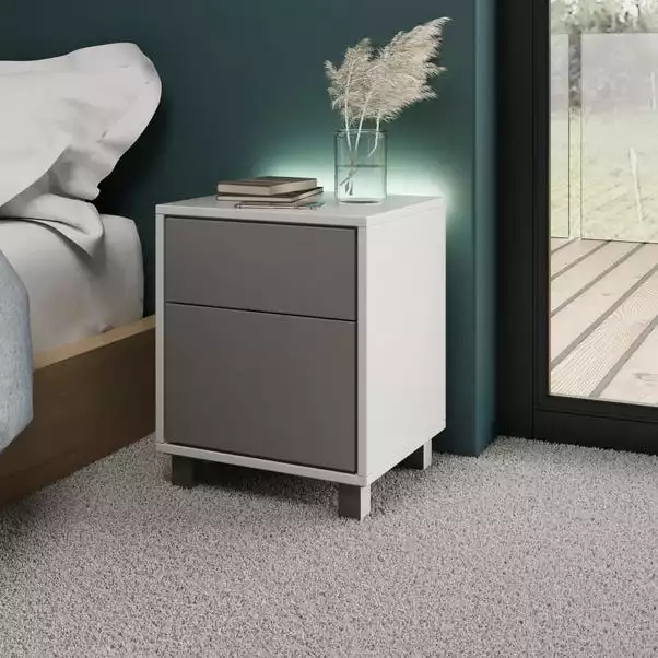 Frank Olsen Furniture LED Smart Click 1 Door & 1 Door Lamp Table - Image 2