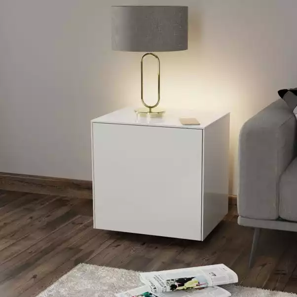 Frank Olsen Furniture Intel LED 1 Door Lamp Table
