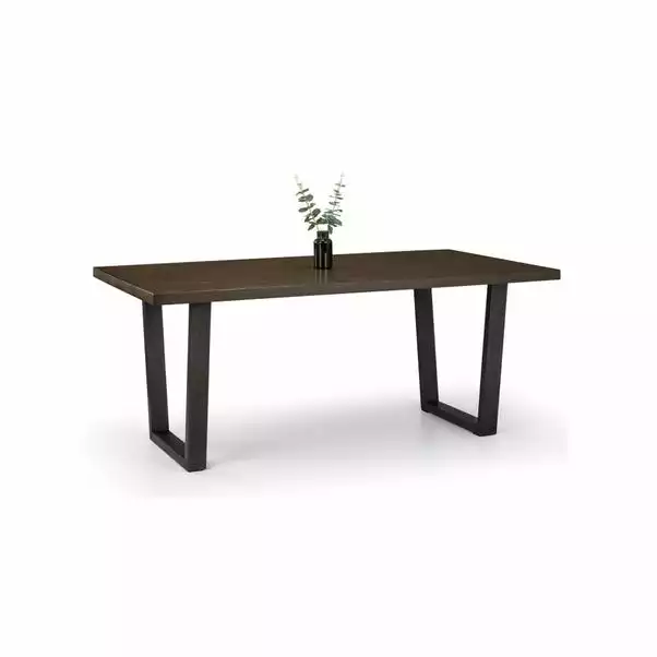 Julian Bowen Brooklyn Rectangular Dining Table Dark Oak - Image 2