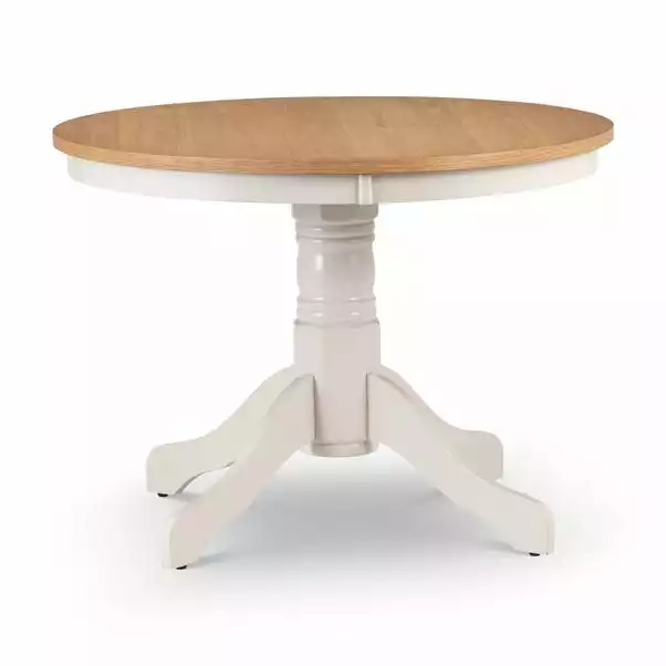 Julian Bowen Davenport Round Pedestal Dining Table With 4 Dining Chairs - Image 2