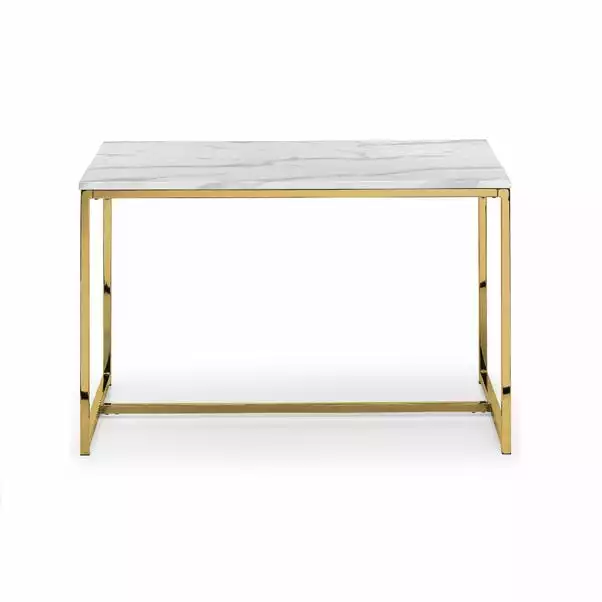 Julian Bowen Scala Rectangular Dining Table Gold - Image 2