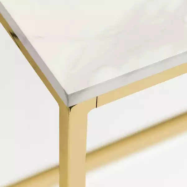 Julian Bowen Scala Rectangular Dining Table Gold - Image 4