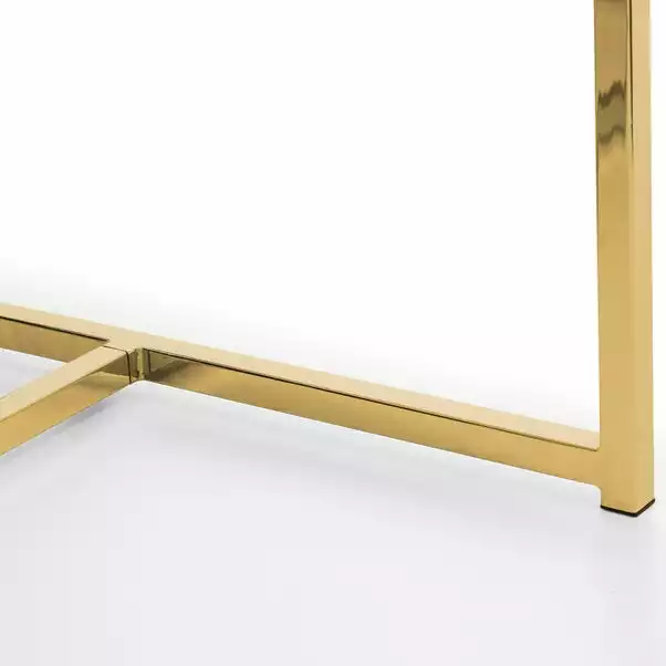 Julian Bowen Scala Rectangular Dining Table Gold - Image 5