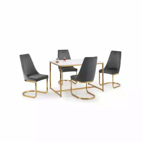 Julian Bowen Scala Rectangular Dining Table Gold - Image 6