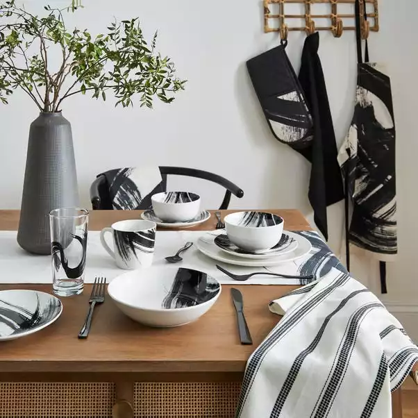 Dunelm Abstract Brushstroke 12 Piece Dinner Set - Image 3