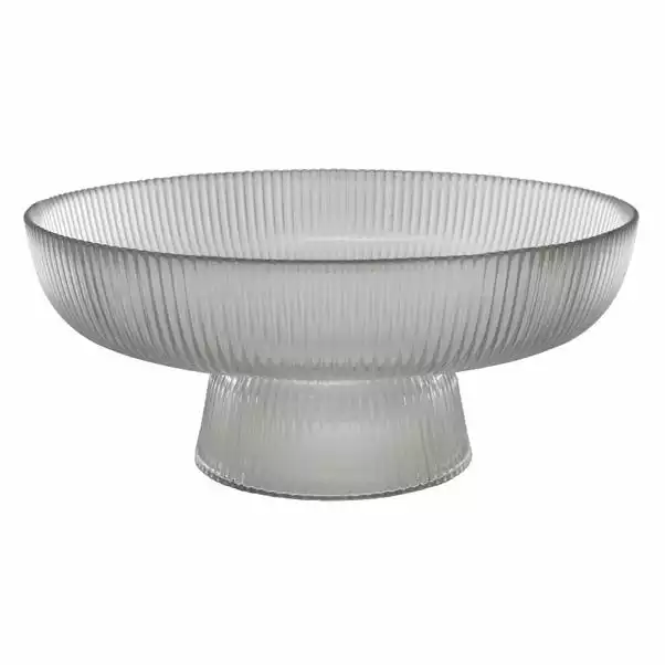 Dunelm Ribbed Glass Serve Bowl