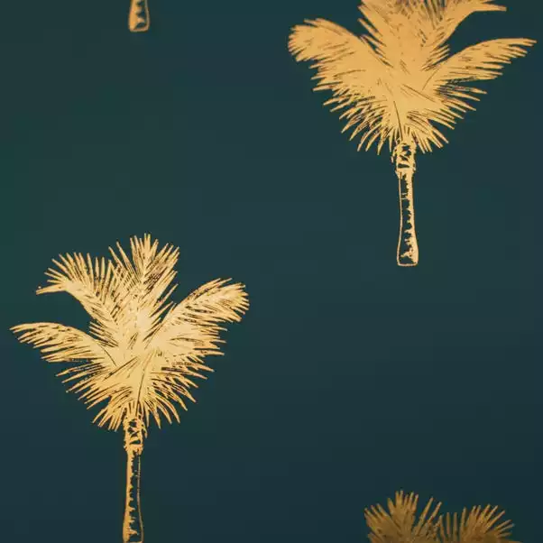 Dunelm Set Of 4 Luxe Palm Metallic Corkback Placemats - Image 2