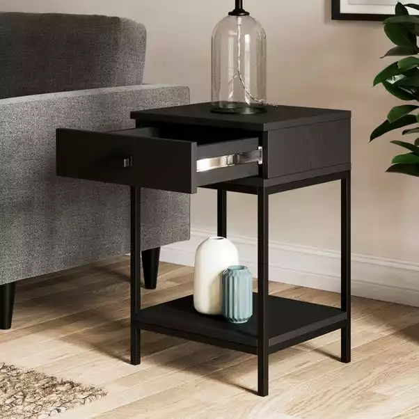 Dunelm Fulton 1 Drawer Side Table - Image 3