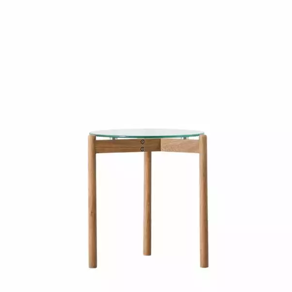 Cedar & Sage Hays Side Table, Glass - Image 3
